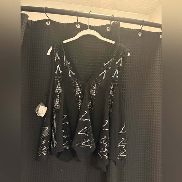 Free People Ibiza Night Top Small Black NWT - Picture 5 of 8